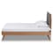 Baxton Studio Laima Mid-Century Dark Grey Fabric Upholstered and Walnut Brown Finished Wood Platform Bed-Twin 191-11526-11159-ZORO - alternate 5